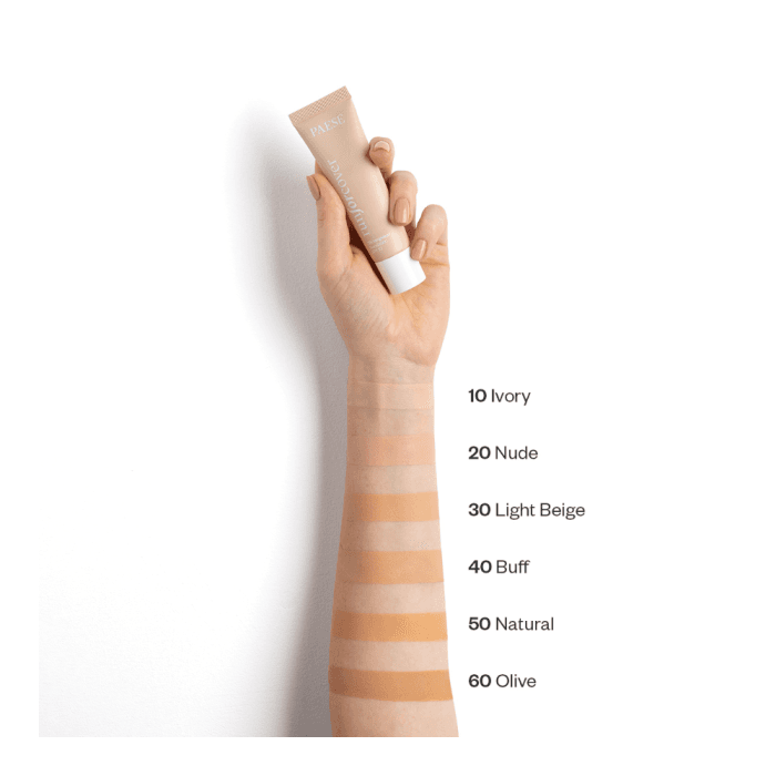 PAESE kreminė pudra RUN FOR COVER, SPF 10, spalva 50, 30 ml-3
