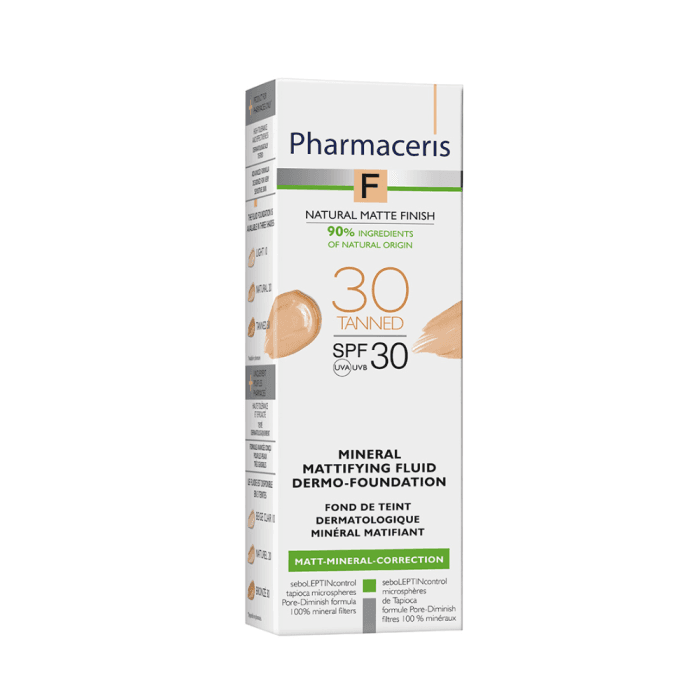 PHARMACERIS F matinė mineralinė pudra, SPF 30, Nr. 3, 30 ml-2