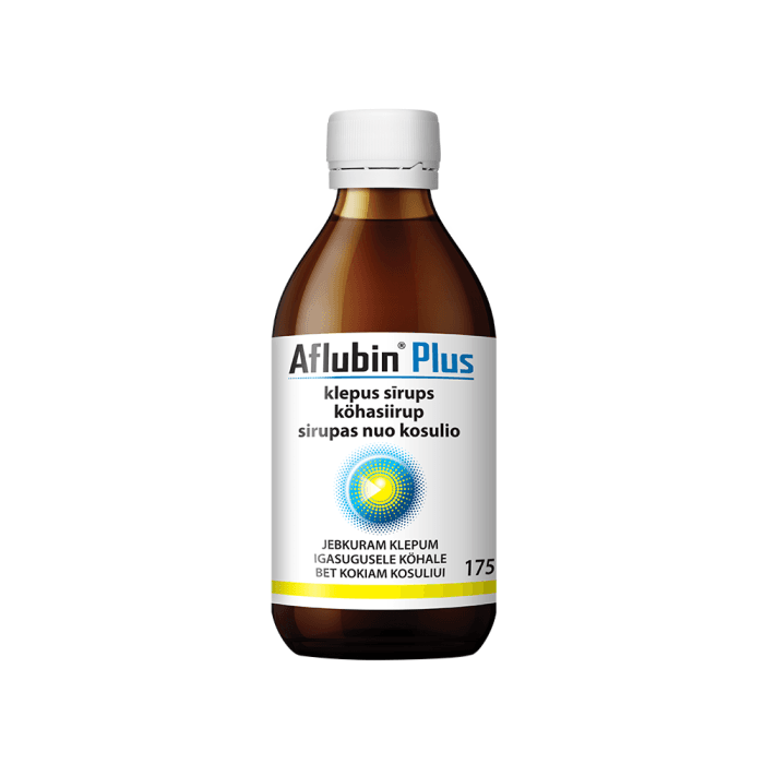 AFLUBIN PLUS sirupas nuo kosulio, nuo 3 m., 175 ml-2