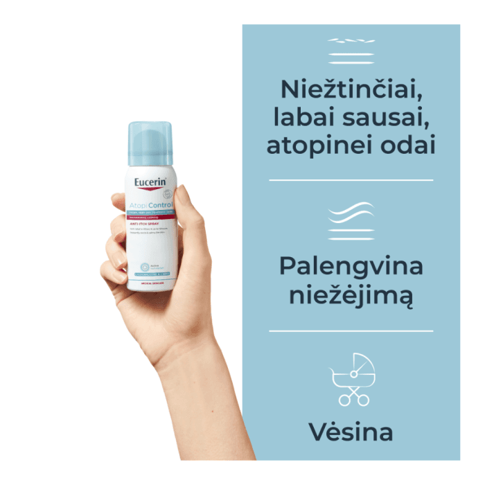 EUCERIN purškalas niežtinčiai odai ATOPICONTROL, 50 ml-2