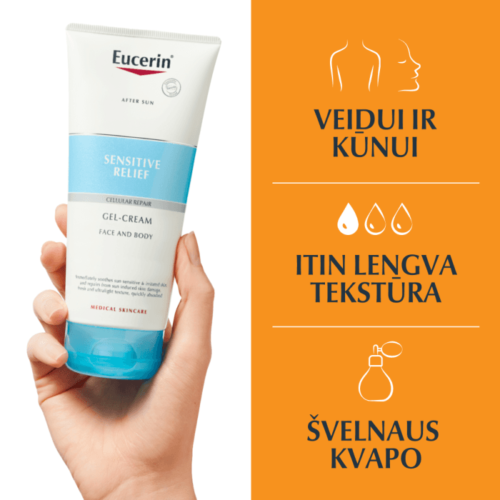 EUCERIN gelis-kremas po saulės SENSITIVE RELIEF, 200 ml-2