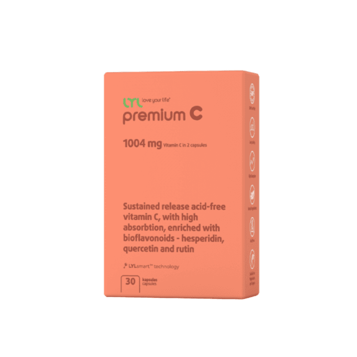 LYL premium vitaminas C LYLSMART, 30 kapsulių
