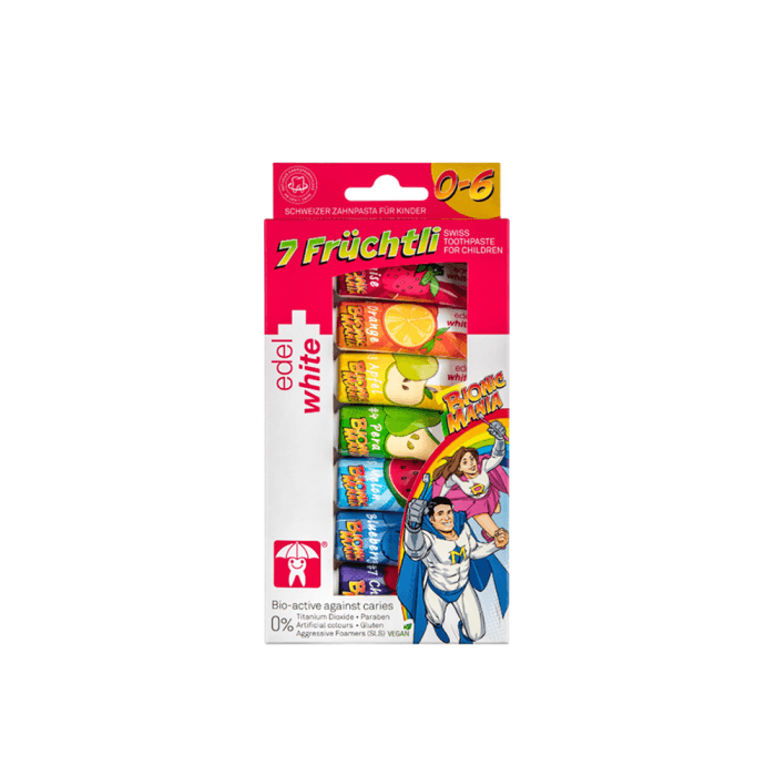 EDELWHITE dantų pasta vaikams, 7 vnt., 9.4 ml
