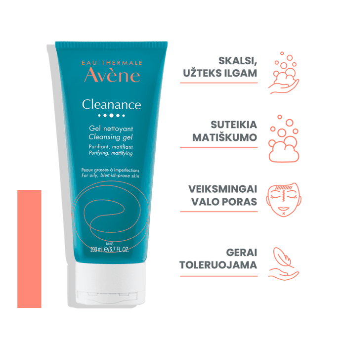 AVENE prausiklis riebiai odai CLEANANCE, 200 ml-2