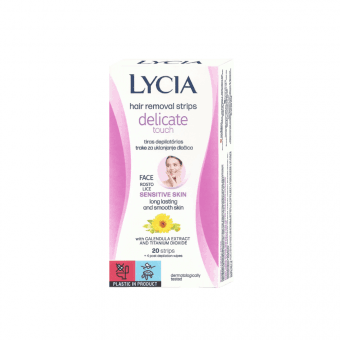 LYCIA depiliacinės juostelės veidui, jautriai odai, 20 vnt.
