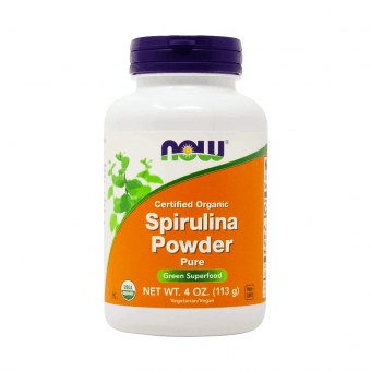 NOW  spirulinos milteliai, 113 g