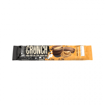 WARRIOR baltyminis batonėlis CRUNCH, riešutų sviesto skonio su juoduoju šokoladu, 64 g
