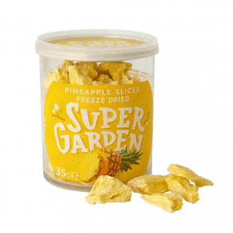 SUPERGARDEN šaltyje džiovintų ananasų juostelės, 35g, 35 g
