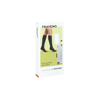 TRAVENO BY SIGVARIS kojinės nuo venų ligų, juoda spalva, 3 dydis (40–41 batų dydžiui), 1 pora